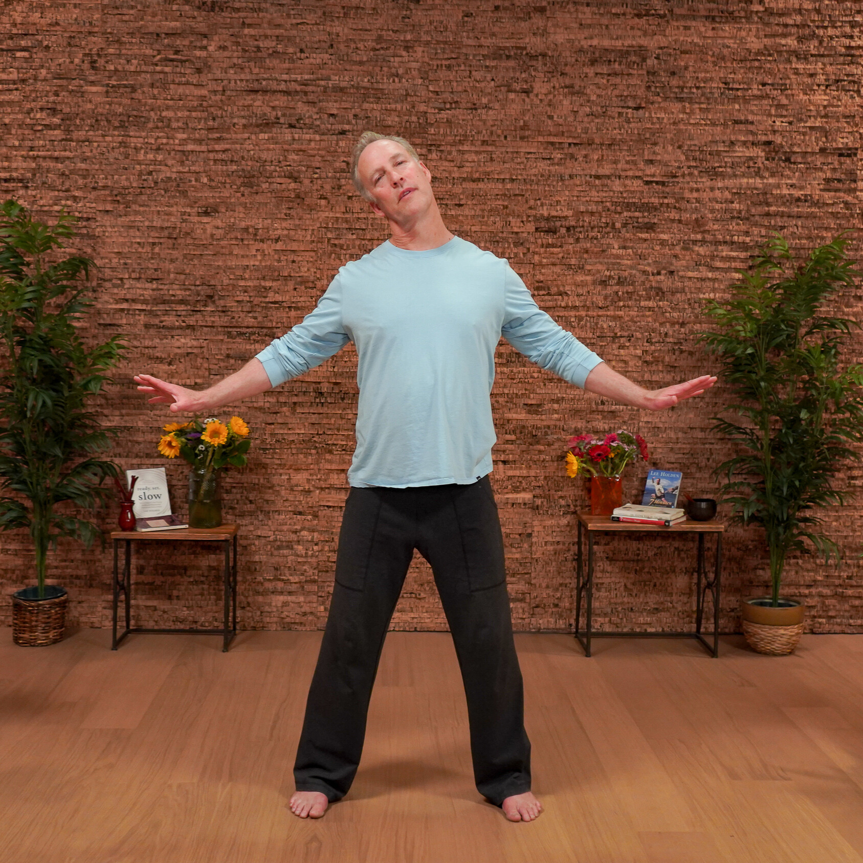 Man demonstrating Qigong movements