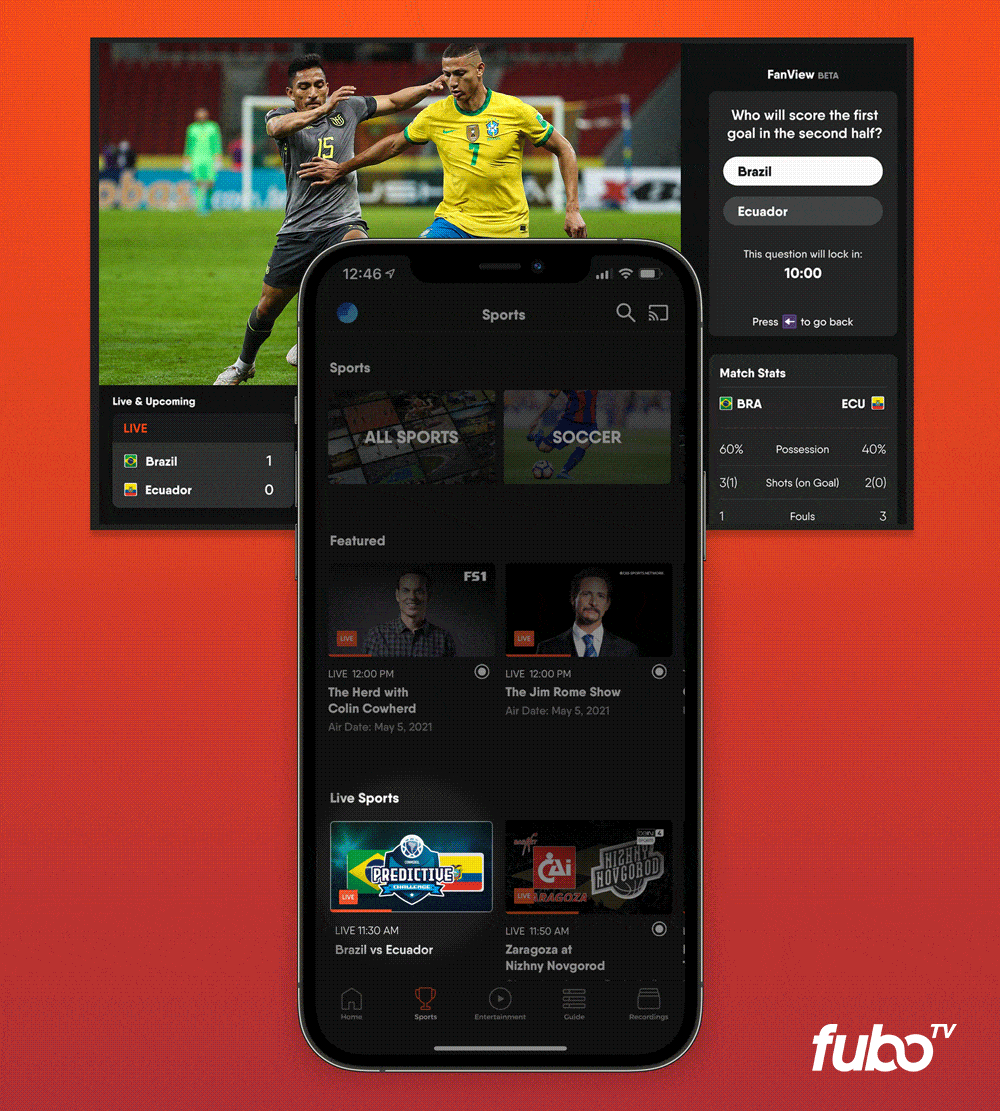 FuboTV Targets CONMEBOL For Free-To-Play Games, Fanview Live Stats Launch TV Tech