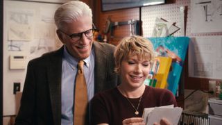 Ted Danson as Charles and Mary Elizabeth Ellis as Emily in "A Man on the Inside" on Netflix