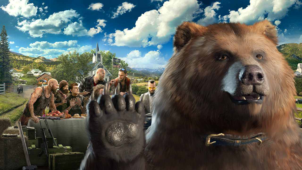 Cheeseburger bear far cry 5