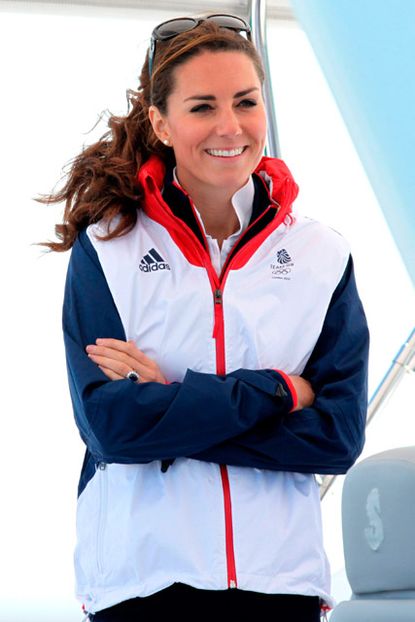 Kate Middleton cheers on sailors at the Olympics