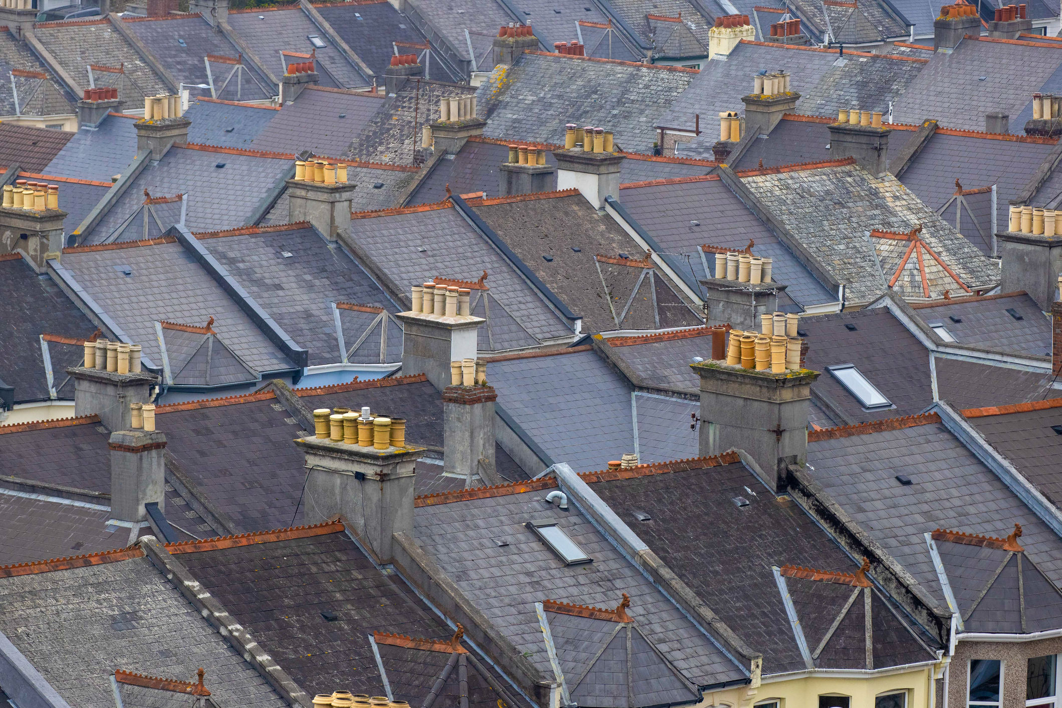 Rooftops of terraced houses