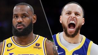(L, R) LeBron James and Steph Curry will clash in the Game 5 Lakers vs Warriors live stream