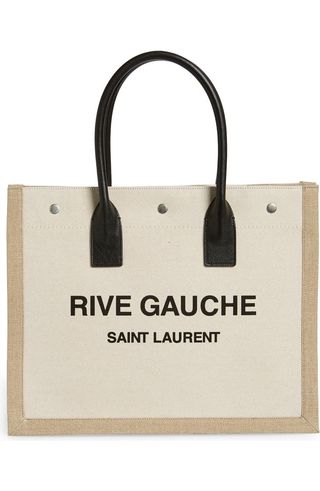 Small Rive Gauche Logo Canvas Tote