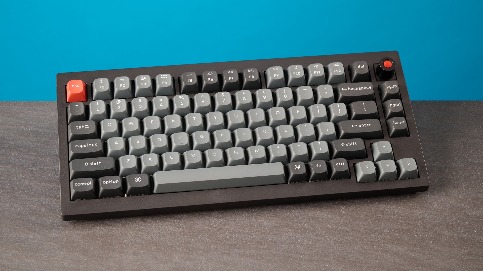 A Keychron V1 8K wired mechanical keyboard