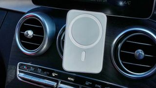 Belkin Car Vent Mount PRO with MagSafe installed on a car dash vent