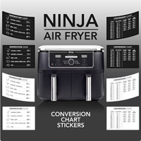 Air Fryer Conversion Chart Stickers | $10.99 at Amazon