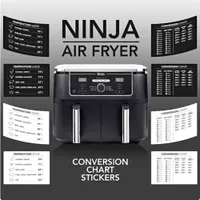 Air Fryer Conversion Chart Stickers | $10.99 at Amazon