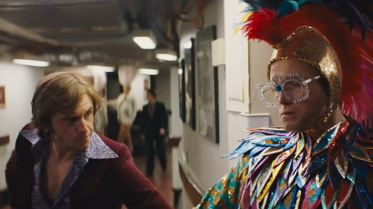 Jamie Bell and Taron Egerton in Rocketman