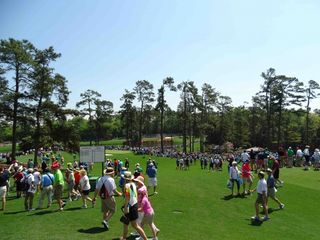 At mid-day, Masters patrons began to flock to the Par 3 Contest