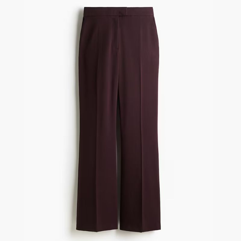 plum bootcut suit trousers from H&amp;amp;M