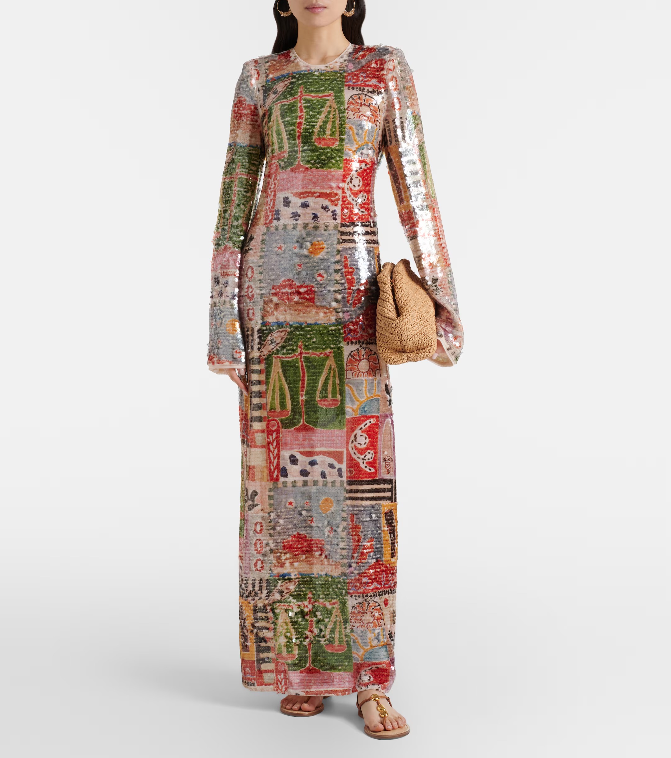 Al&amp;eacute;mais x Laurence Leenaert Lumira, sequined gown