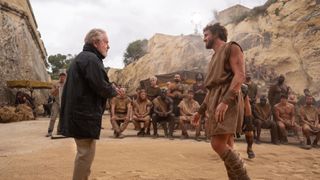 Ridley Scott and Paul Mescal shooting Gladiator 2