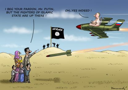 Editorial cartoon World Putin Syria