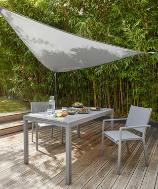 shade sail from B&Q over garden deck