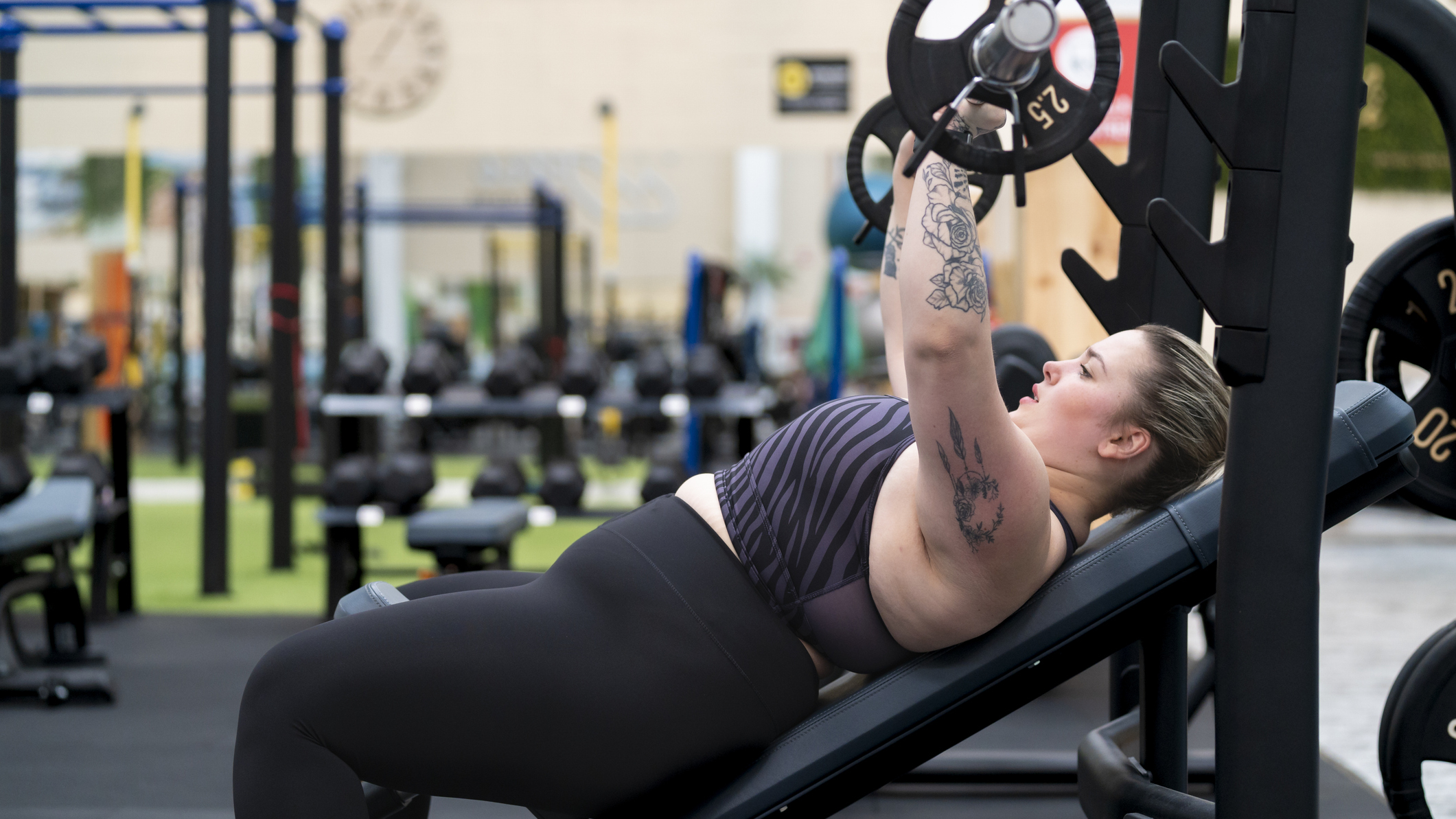 Woman exercising in the gym