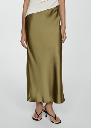 Midi Satin Skirt