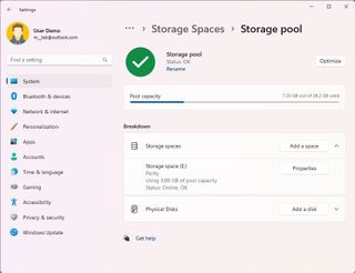 Storage pool UI in 2022