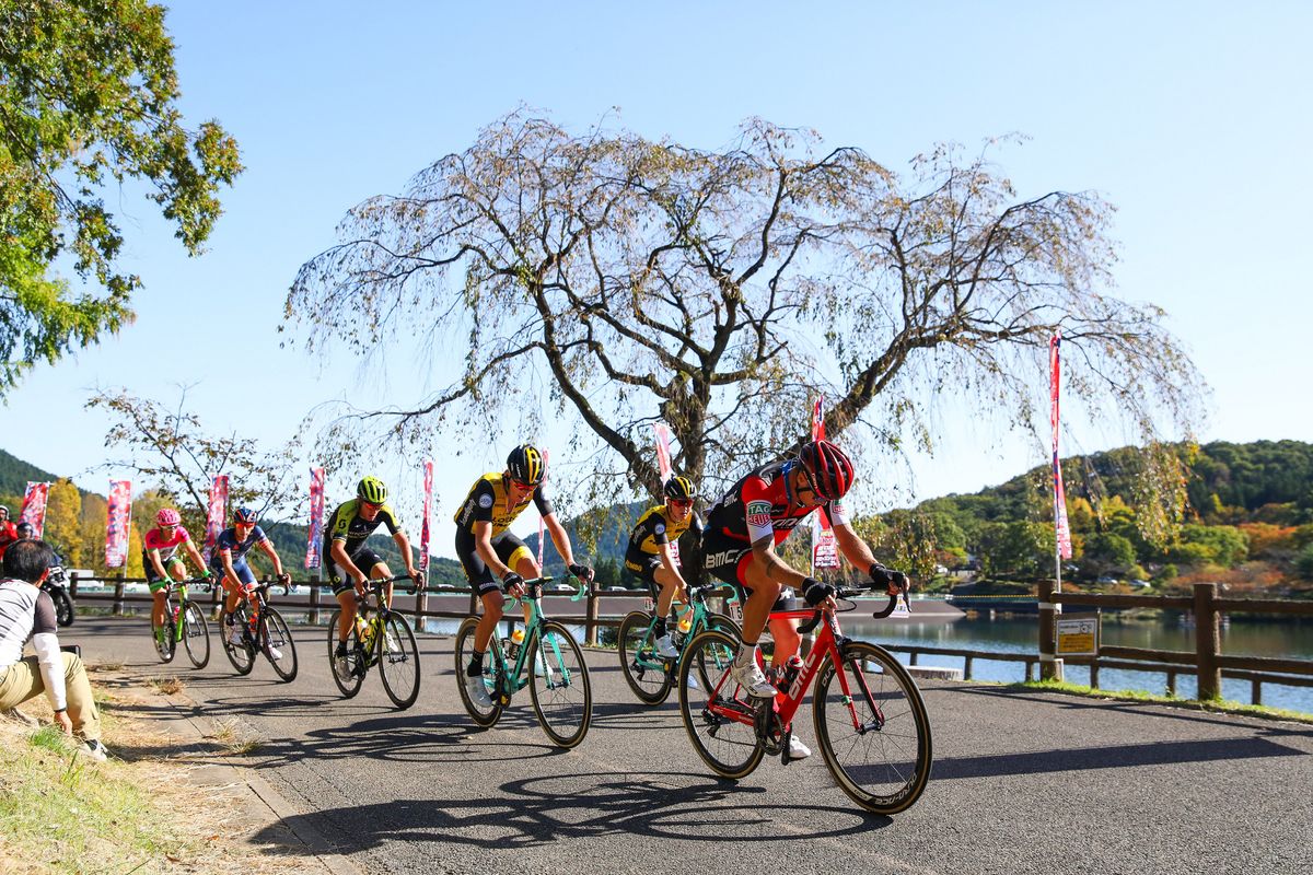 Nicolas Roche leads the race-winning breakaway