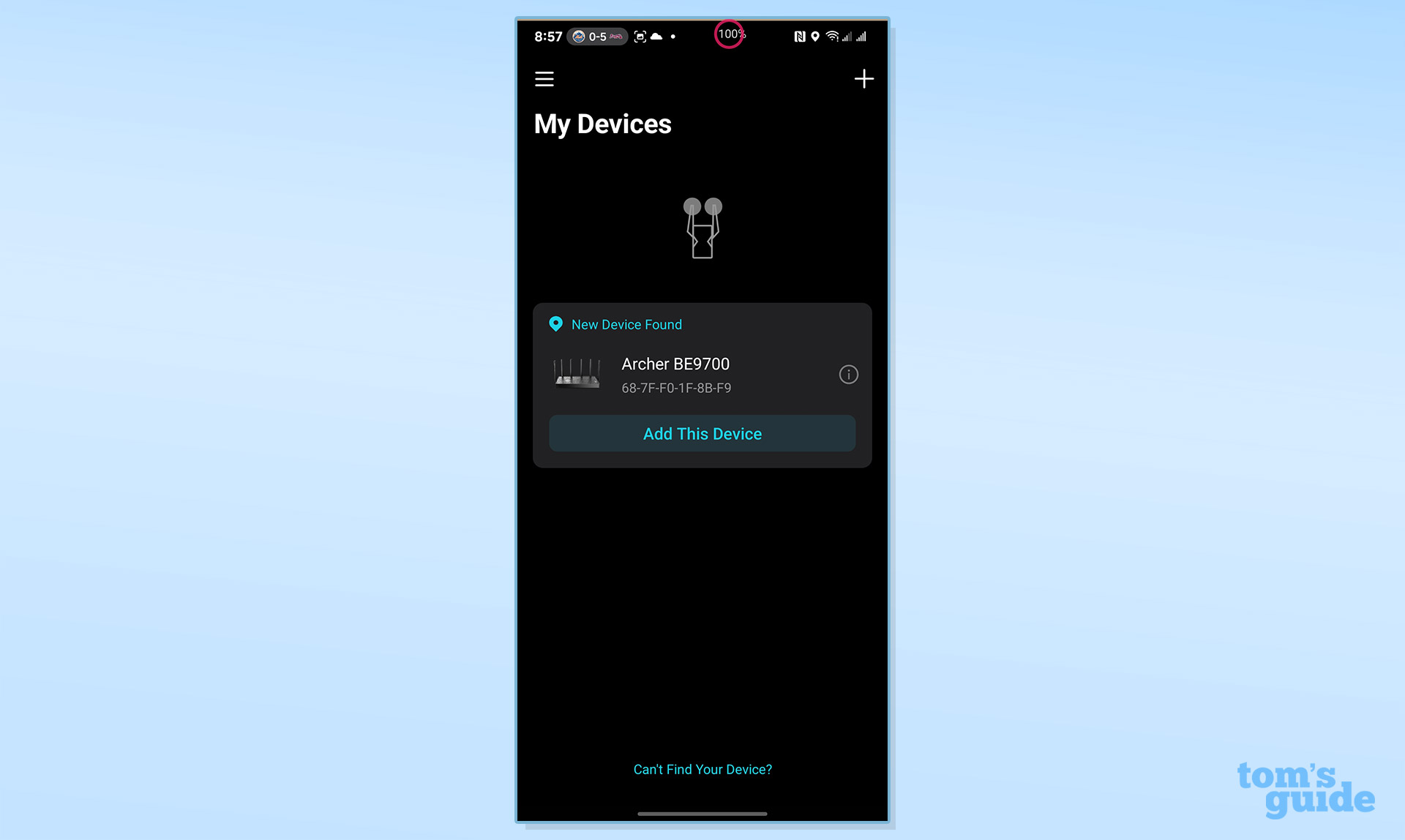 TP-Link Archer BE9700 app screenshot
