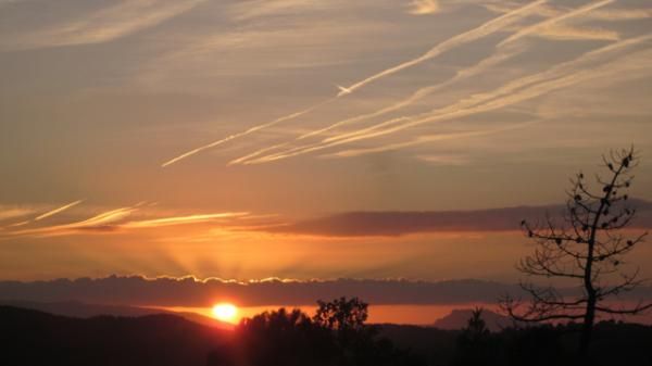 Sunset in the hills of the Cote d'Azur