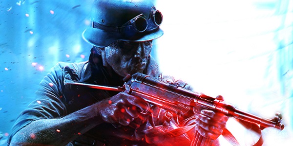 A soldier raises his gun in Battlefield V.