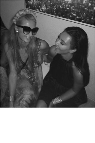 Paris Hilton and Kim Kardashian at Riccardo Tisci's birthday party