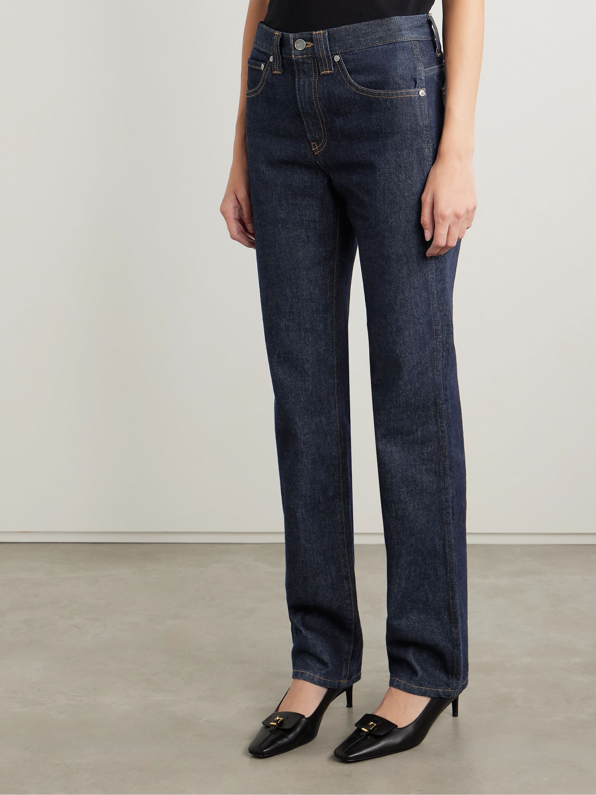 Khaite, Farley High-Rise Straight-Leg Jeans