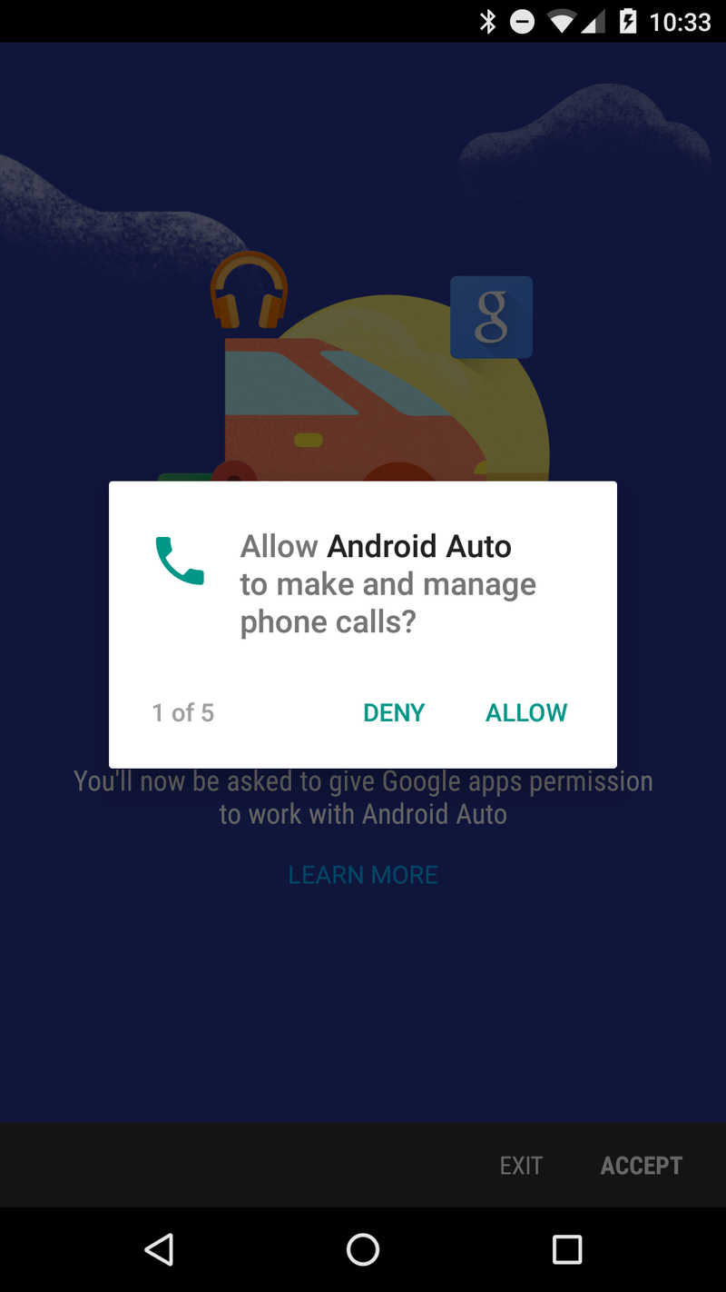 Android Auto and Android Marshmallow permissions