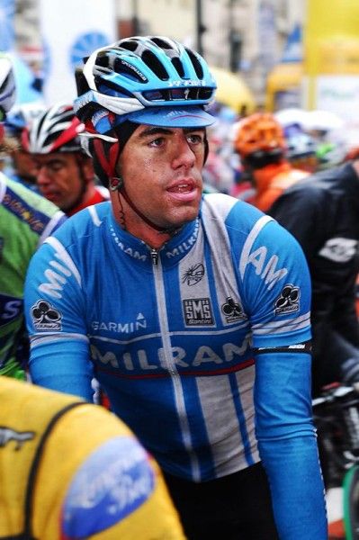 This Milram rider looks ready to go.