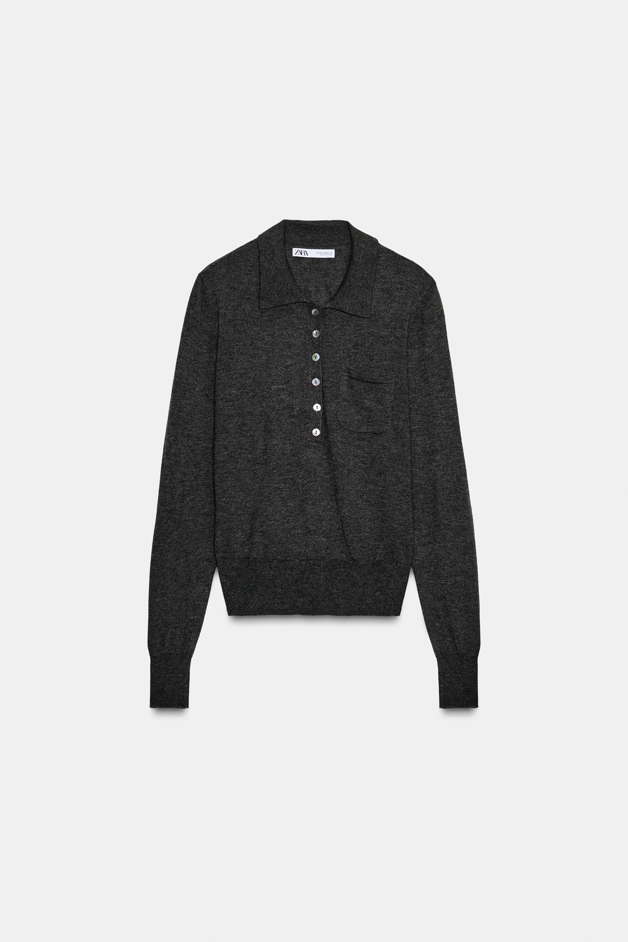 Wool Blend Pocket Polo Shirt