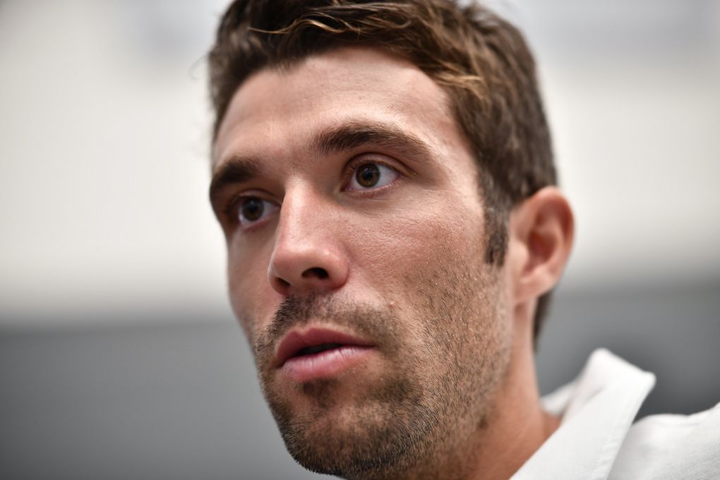 Thibaut Pinot at the Groupama-FDJ press conference ahead of the 2019 Tour de France