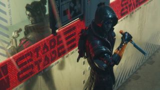Marathon: Key art showing an Assassin and Thief holding knives, back to back, divided by a transparent wall.