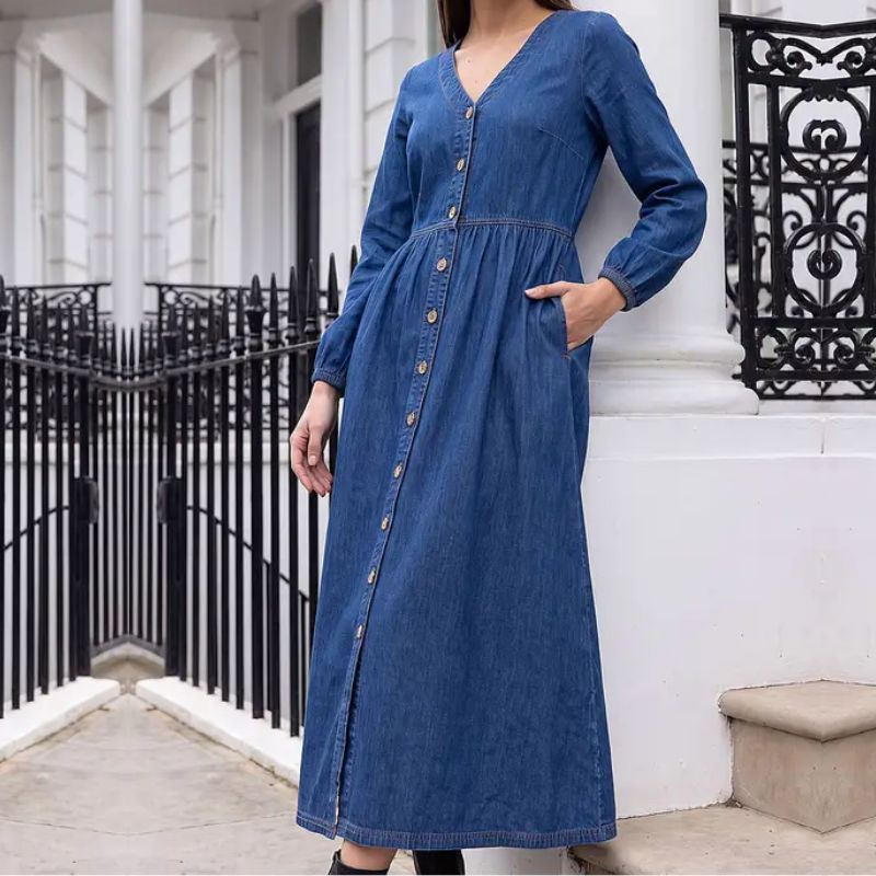 Debenhams, denim midi dress