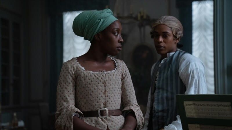 Ronke Adekoluejo and Kelvin Harrison in Chevalier