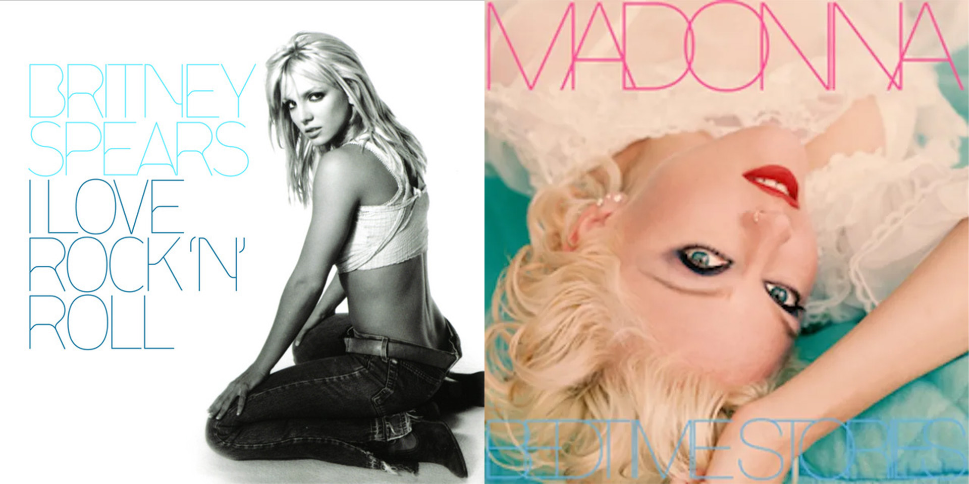 Britney Spears, I love Rock 'N' Roll albums and Madonna Bedtime Stories