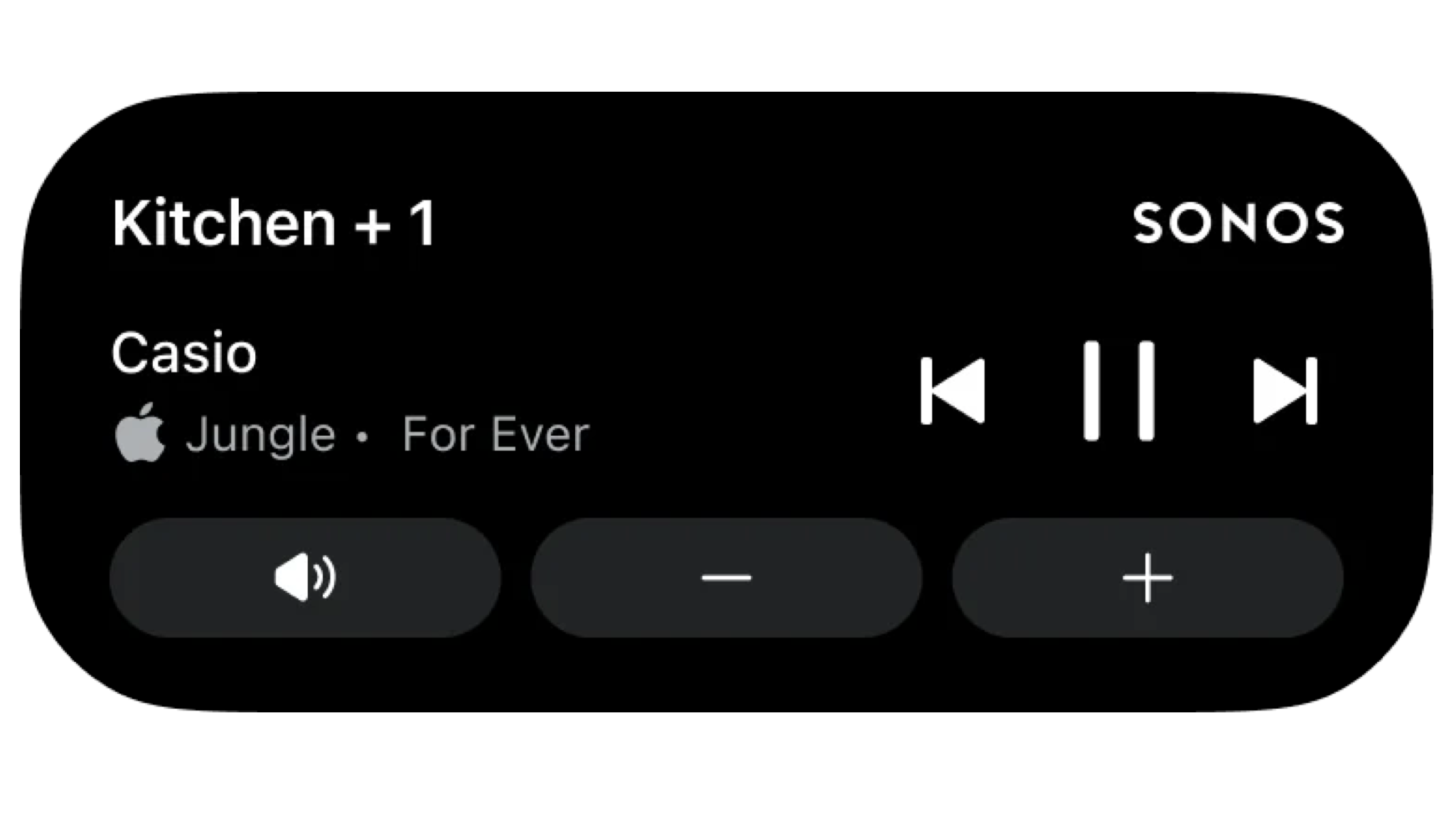 Screenshot of the expanded Sonos Dynamic Island interface