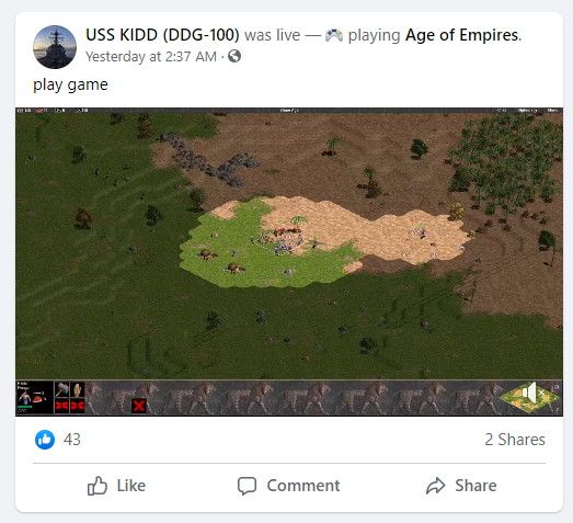 Age of Empires streaming stills from USS Kidd