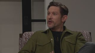 Michael Graziadei as Daniel in green in The Young and the Restless