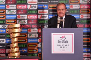 Mauro Vegni at the 2018 Giro d'Italia 'big start'