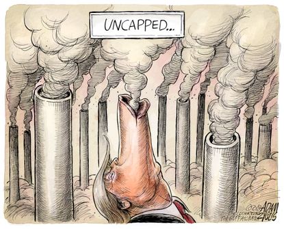 Political cartoon U.S. Trump EPA pollution climate change