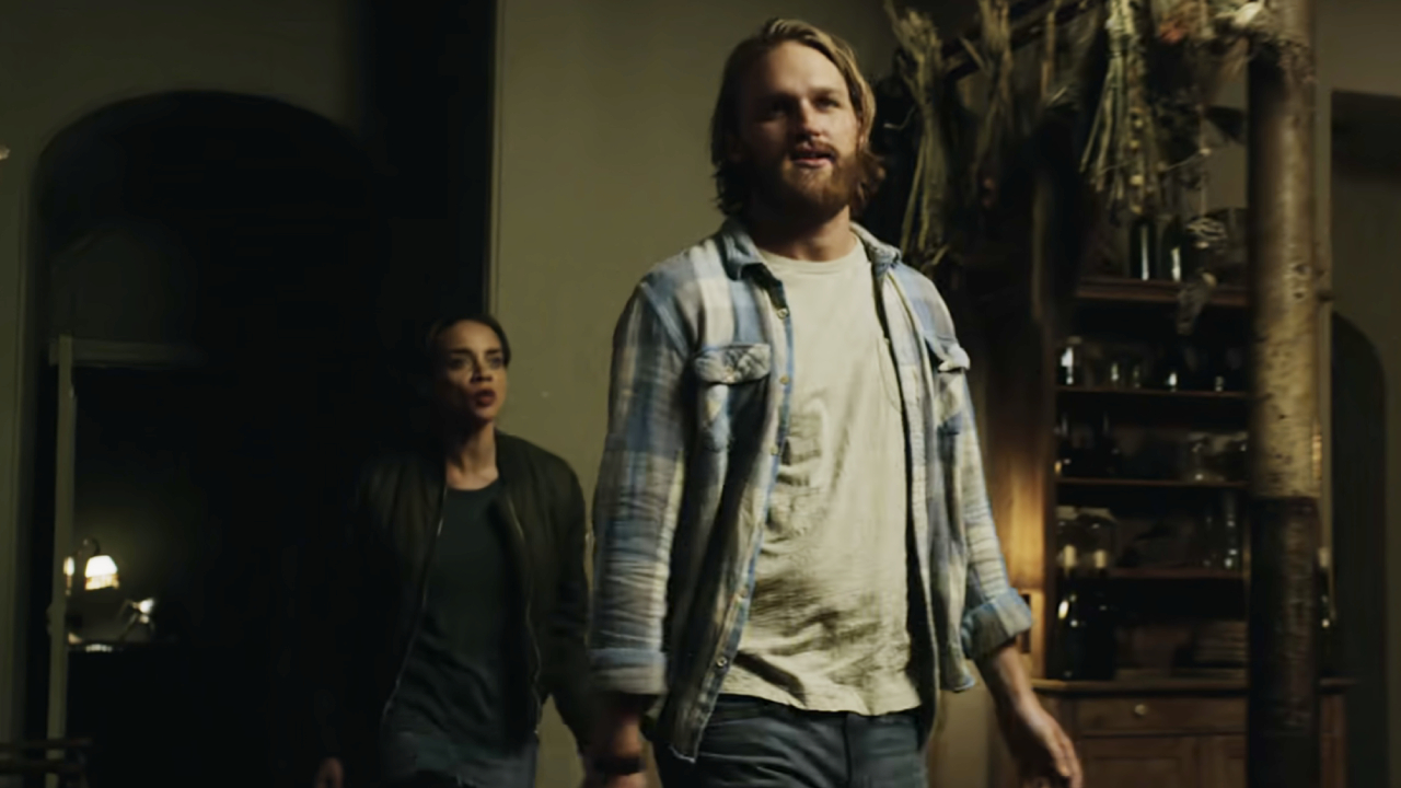 Hannah John-Kamen following Wyatt Russell in Black Mirror: Playtest