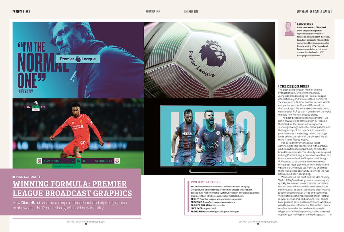 DixonBaxi&rsquo;s new range of broadcast graphics for Premier League