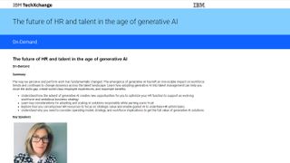 An on-demand webinar from IBM on how generative AI can optimize your HR function and support your evolving workforce