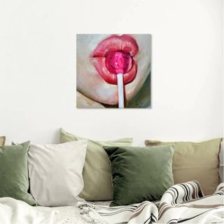 Canvas wall art of lollipop