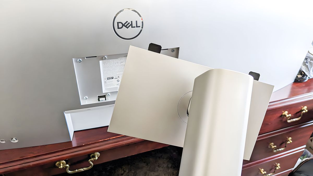 Dell Ultrasharp 49 Curved Monitor stand assembly.