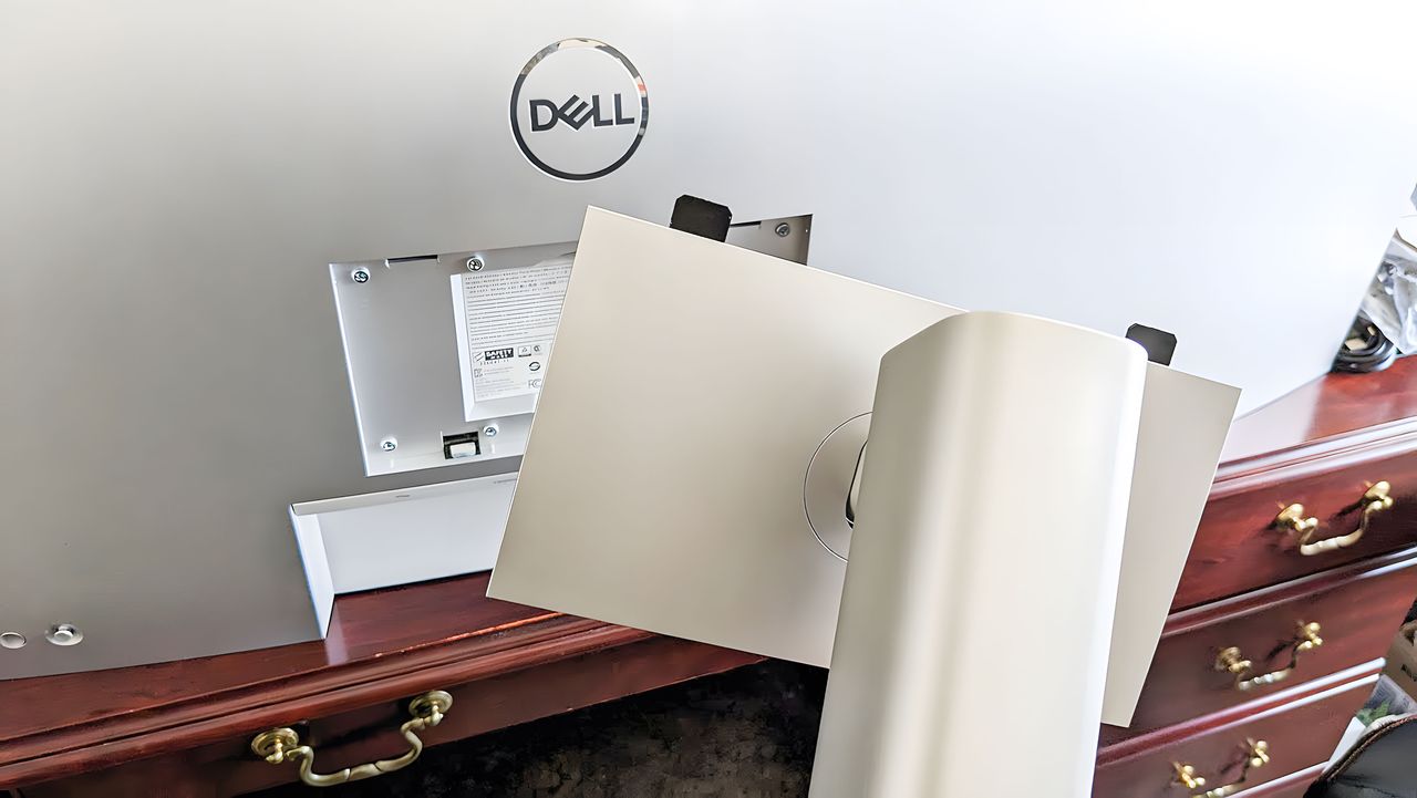 Dell Ultrasharp 49 Curved Monitor stand assembly.