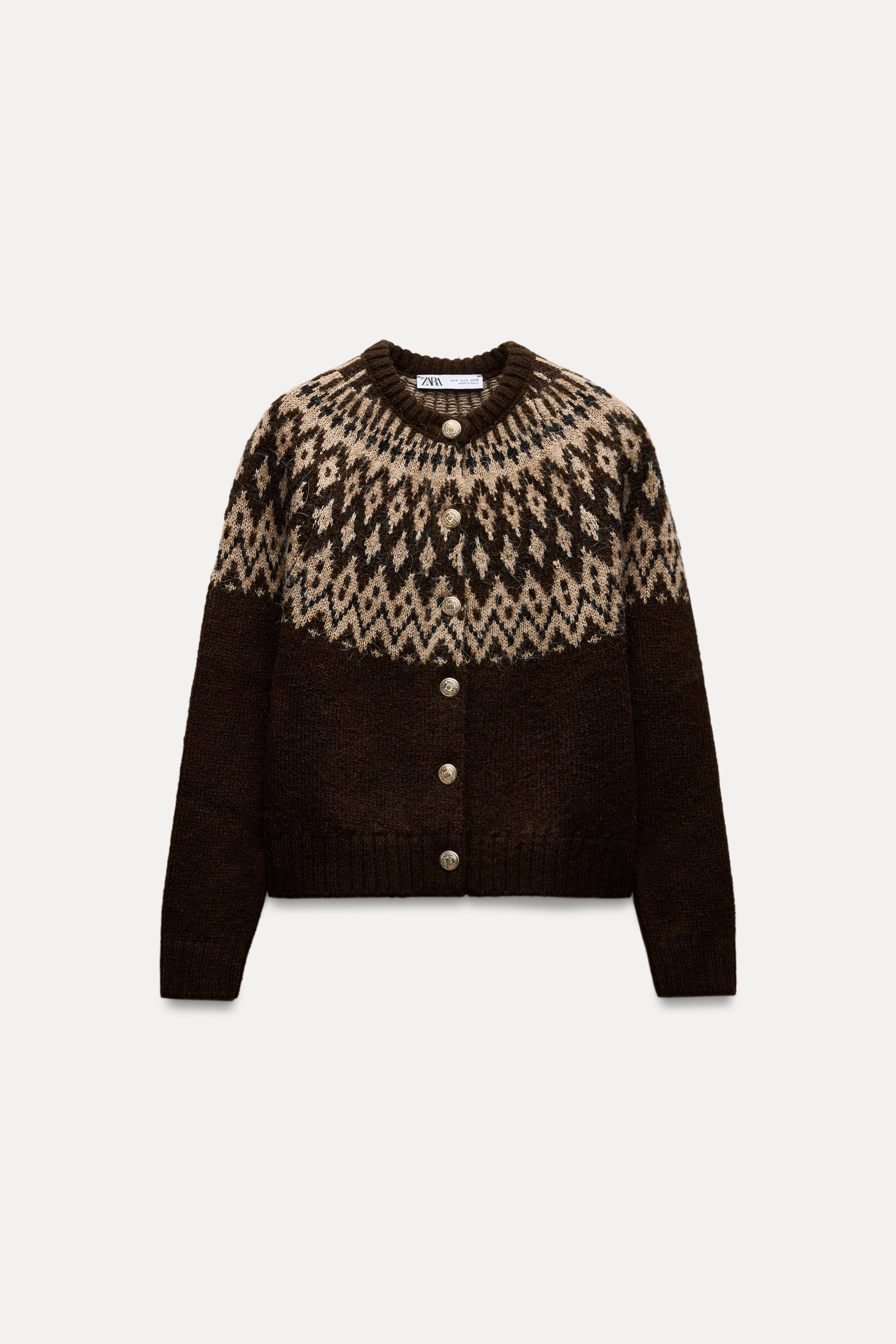 Knit Jacquard Cardigan