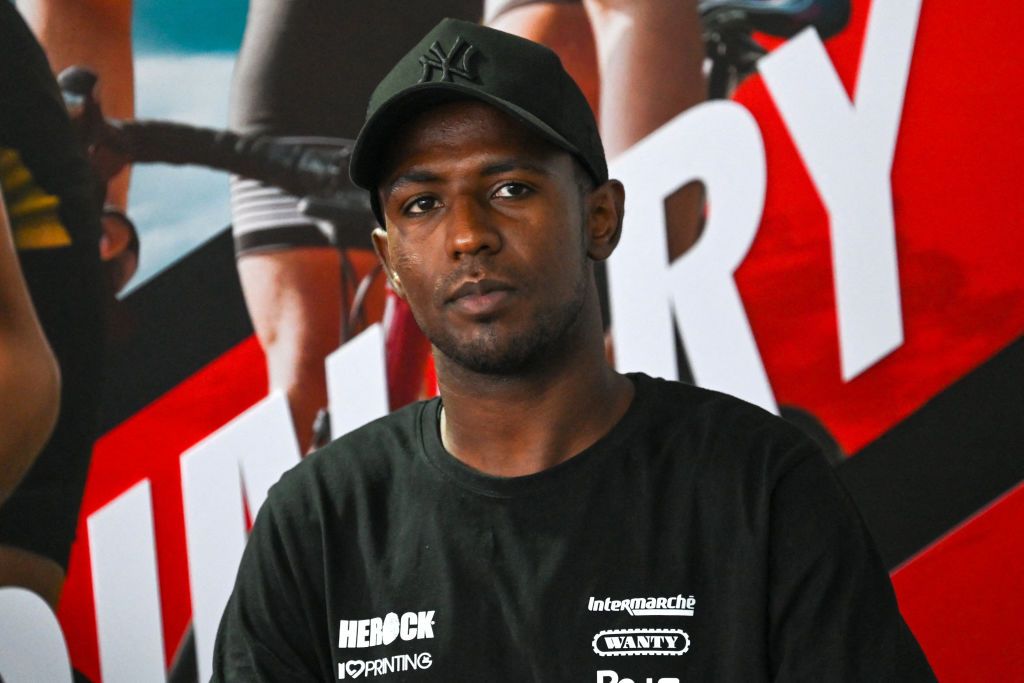 Biniam Girmay at the 2024 Tour de France Singapore Criterium