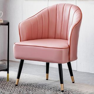 Pink Leather Dining Chair